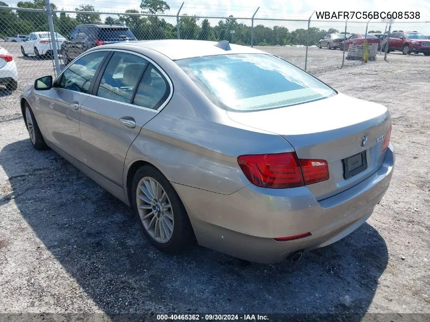 2011 BMW 535 I VIN: WBAFR7C56BC608538 Lot: 40465362