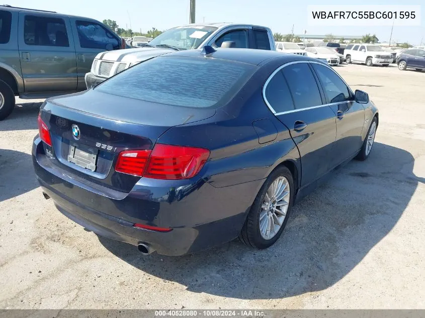 2011 BMW 535I VIN: WBAFR7C55BC601595 Lot: 40528080