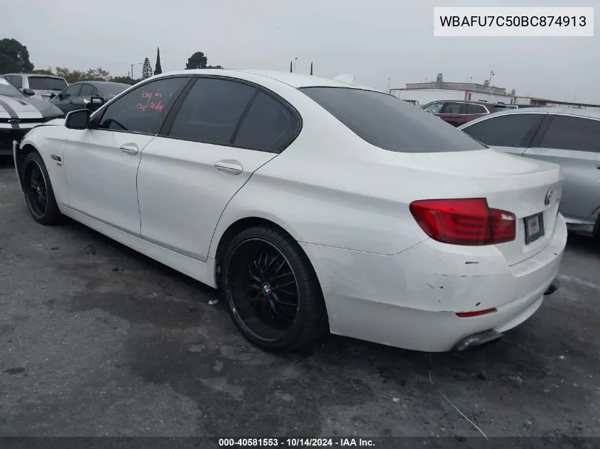 2011 BMW 535I xDrive VIN: WBAFU7C50BC874913 Lot: 40581553