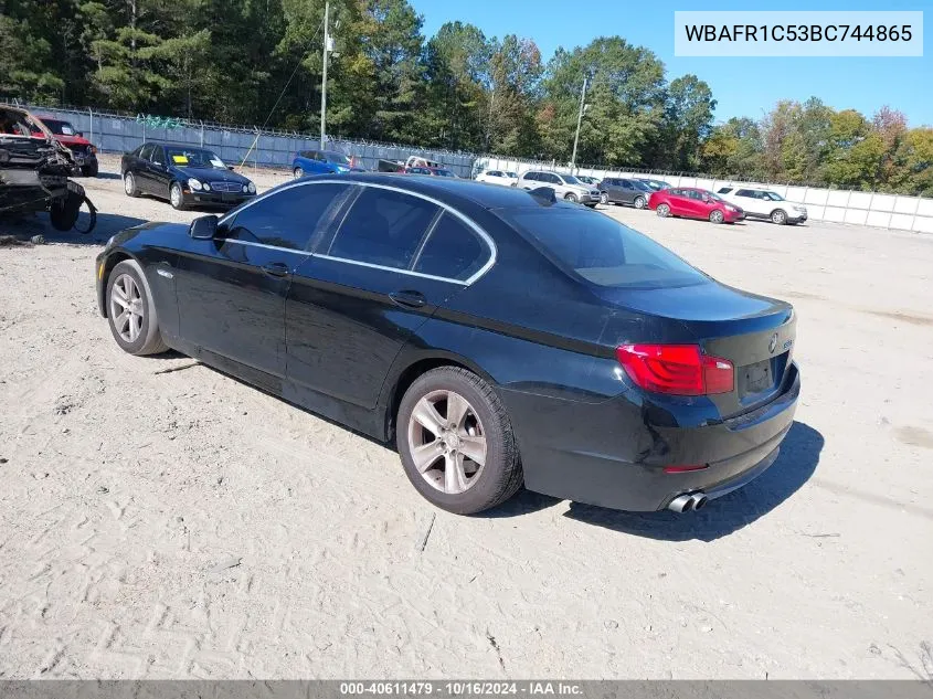 2011 BMW 528I VIN: WBAFR1C53BC744865 Lot: 40611479