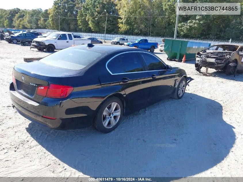 2011 BMW 528I VIN: WBAFR1C53BC744865 Lot: 40611479