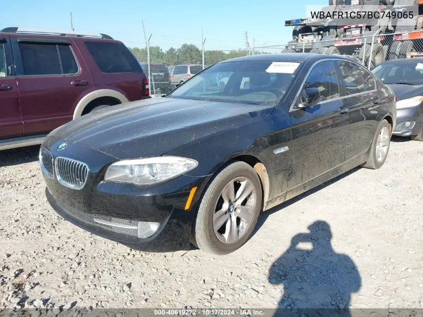 2011 BMW 528I VIN: WBAFR1C57BC749065 Lot: 40619272