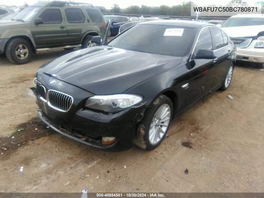 2011 BMW 535I xDrive VIN: WBAFU7C50BC780871 Lot: 40654581