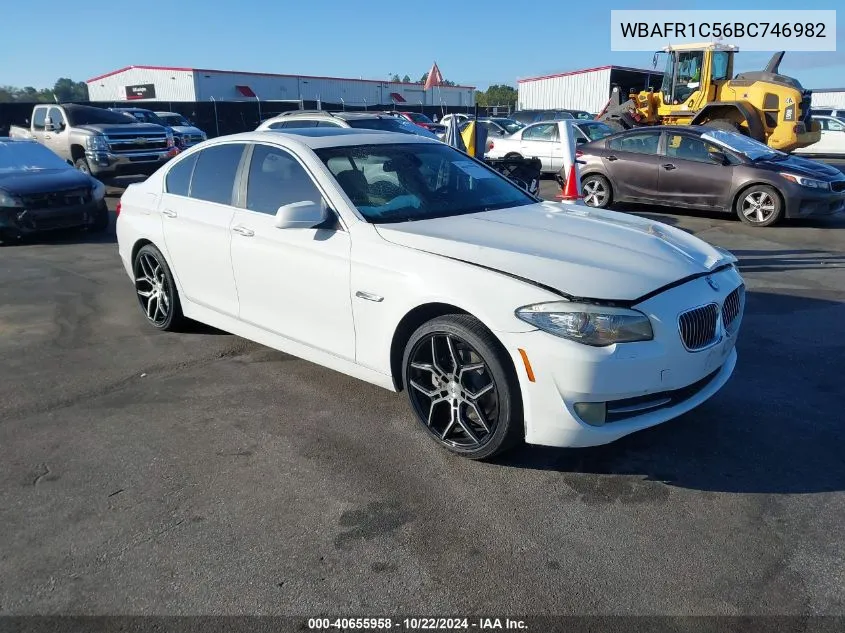 2011 BMW 528I VIN: WBAFR1C56BC746982 Lot: 40655958