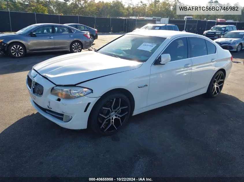 2011 BMW 528I VIN: WBAFR1C56BC746982 Lot: 40655958