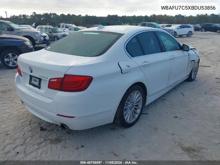 2011 BMW 535I xDrive VIN: WBAFU7C5XBDU53856 Lot: 40758097