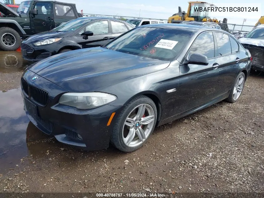 2011 BMW 535I VIN: WBAFR7C51BC801244 Lot: 40788757