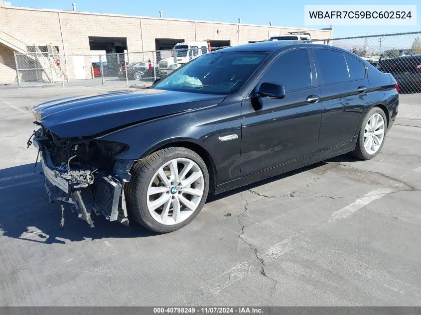 2011 BMW 535I VIN: WBAFR7C59BC602524 Lot: 40798249