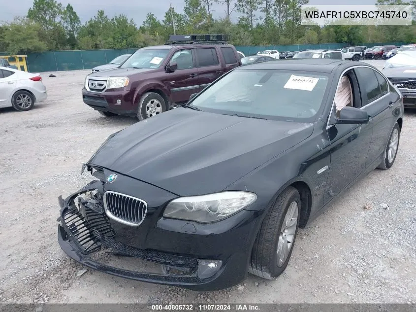 2011 BMW 528I VIN: WBAFR1C5XBC745740 Lot: 40805732