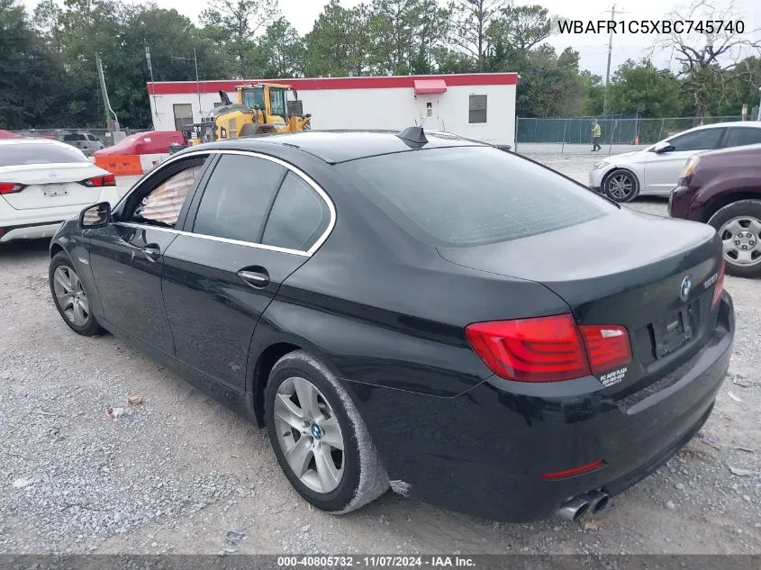 2011 BMW 528I VIN: WBAFR1C5XBC745740 Lot: 40805732