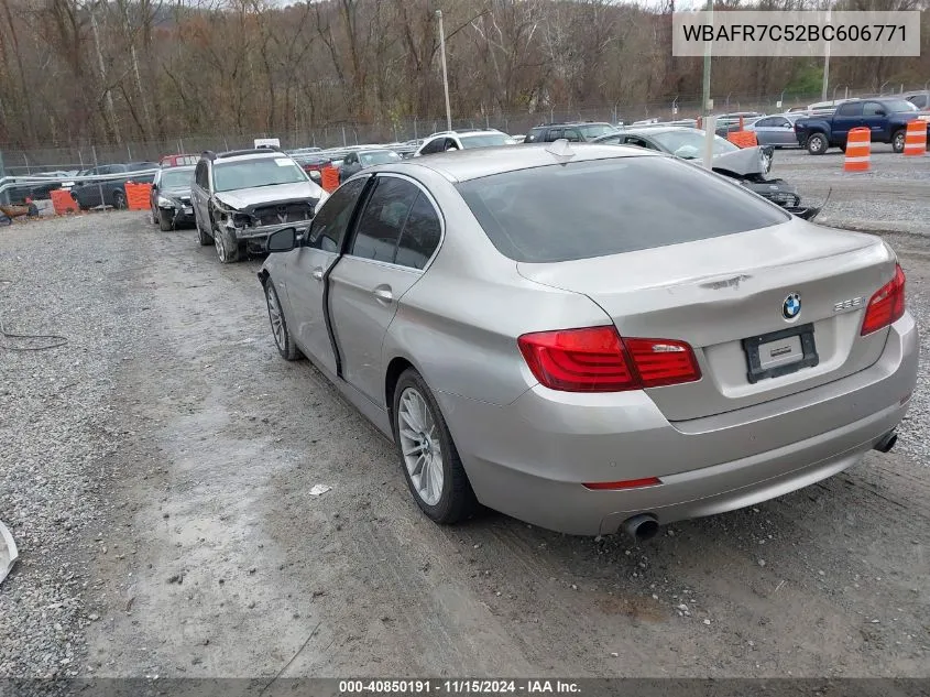 2011 BMW 535I VIN: WBAFR7C52BC606771 Lot: 40850191