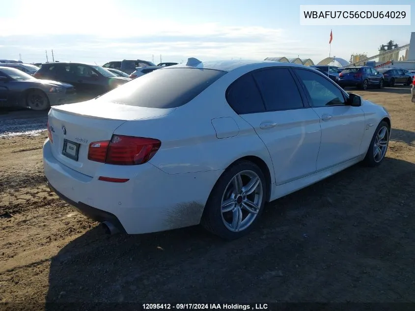 2012 BMW 5 Series VIN: WBAFU7C56CDU64029 Lot: 12095412