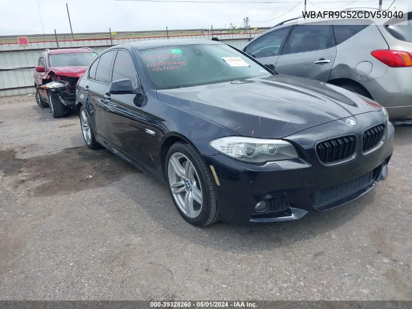 2012 BMW 550I VIN: WBAFR9C52CDV59040 Lot: 39328260