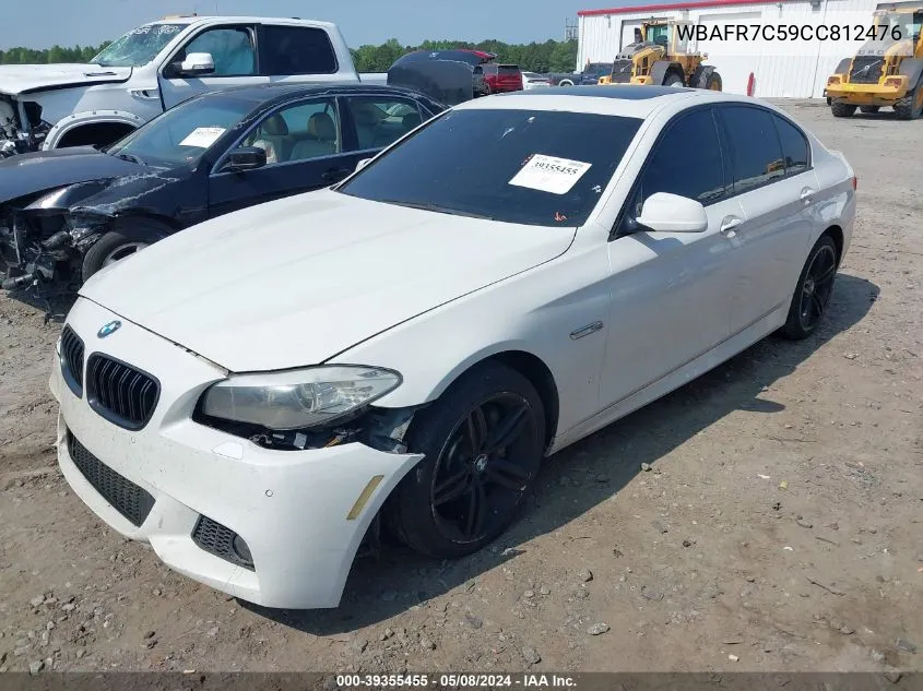 2012 BMW 535I VIN: WBAFR7C59CC812476 Lot: 39355455