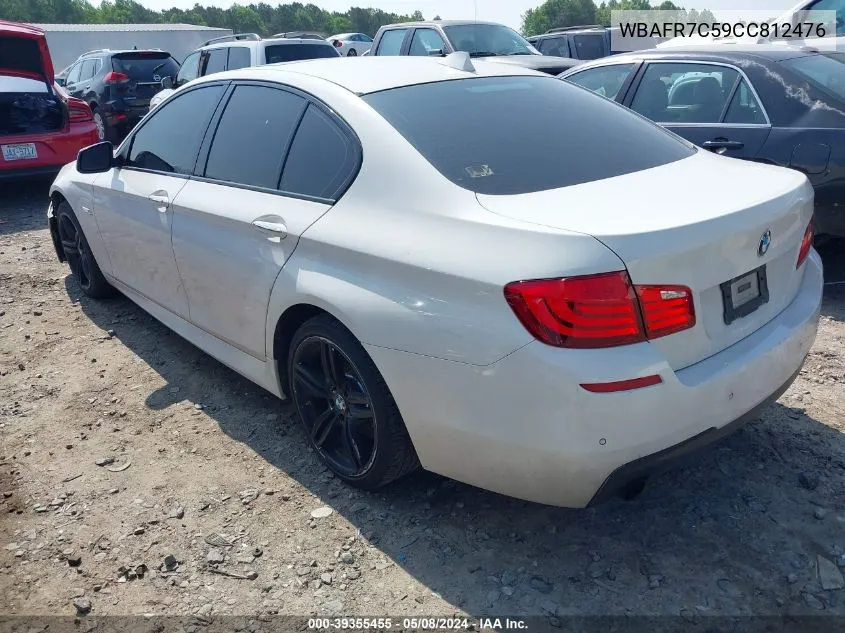 2012 BMW 535I VIN: WBAFR7C59CC812476 Lot: 39355455