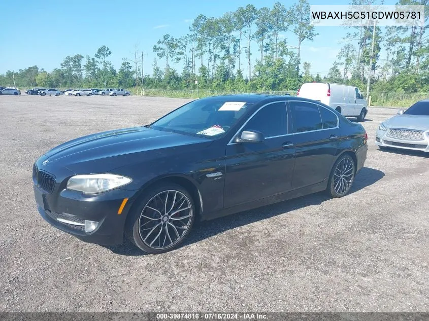 2012 BMW 528I xDrive VIN: WBAXH5C51CDW05781 Lot: 39874816