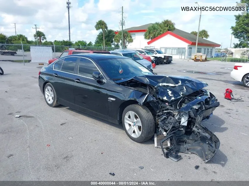 2012 BMW 528I xDrive VIN: WBAXH5C56CDW05033 Lot: 40000044