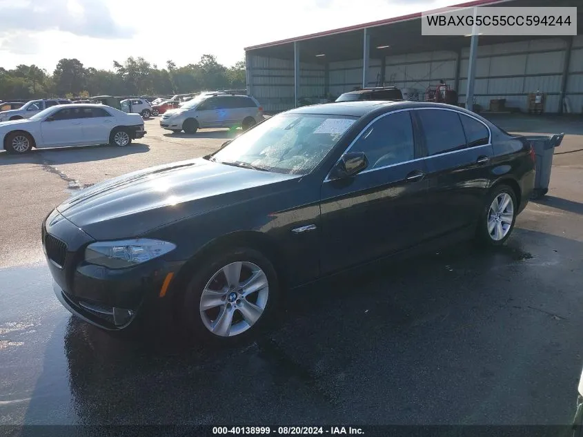 2012 BMW 528I VIN: WBAXG5C55CC594244 Lot: 40138999