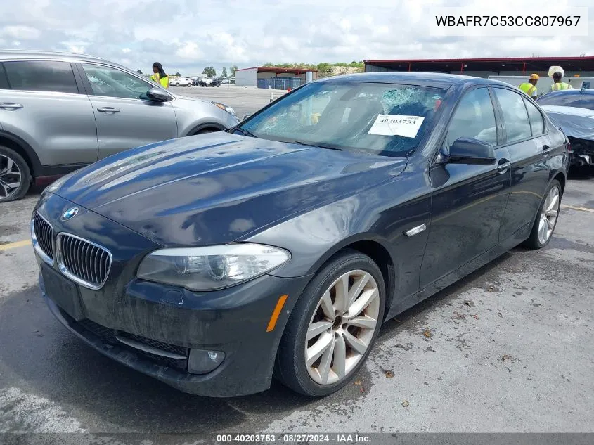 2012 BMW 535I VIN: WBAFR7C53CC807967 Lot: 40203753