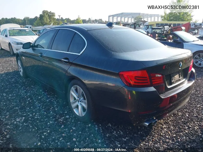 WBAXH5C53CDW02381 2012 BMW 528I xDrive