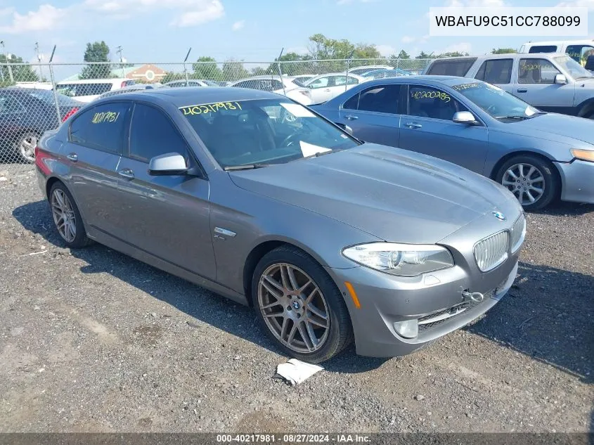 2012 BMW 550I xDrive VIN: WBAFU9C51CC788099 Lot: 40217981