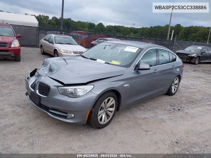 2012 BMW 535I Gran Turismo xDrive VIN: WBASP2C53CC338886 Lot: 40234920