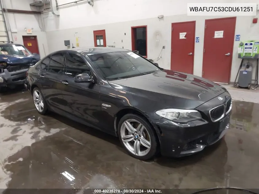 2012 BMW 535I xDrive VIN: WBAFU7C53CDU61251 Lot: 40235278