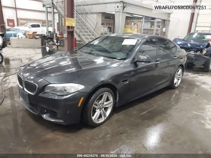 2012 BMW 535I xDrive VIN: WBAFU7C53CDU61251 Lot: 40235278