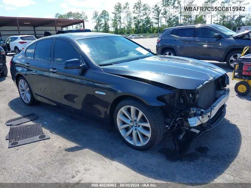 2012 BMW 535I VIN: WBAFR7C55CC815942 Lot: 40236962