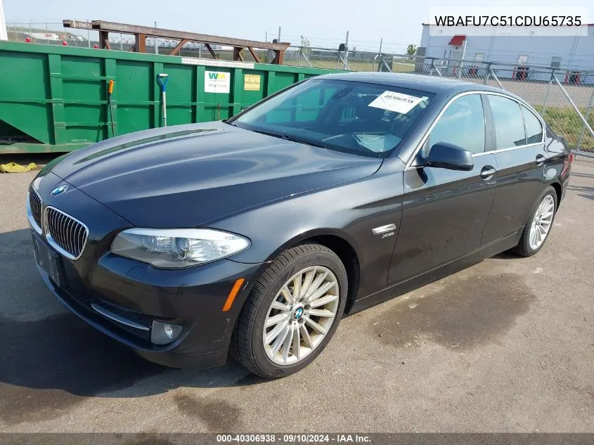 2012 BMW 535I xDrive VIN: WBAFU7C51CDU65735 Lot: 40306938