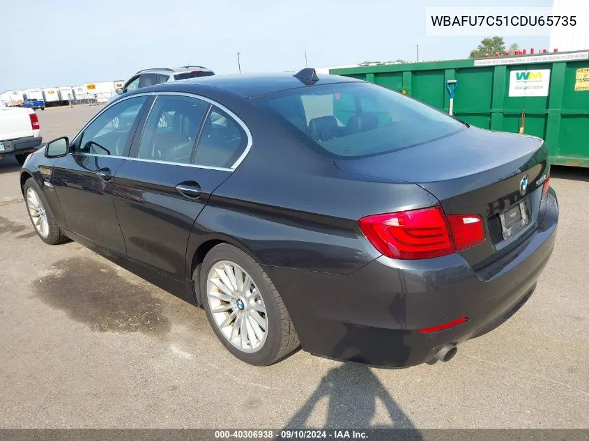 2012 BMW 535I xDrive VIN: WBAFU7C51CDU65735 Lot: 40306938