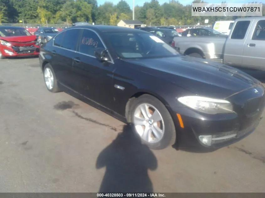 2012 BMW 528I xDrive VIN: WBAXH5C51CDW07871 Lot: 40328503