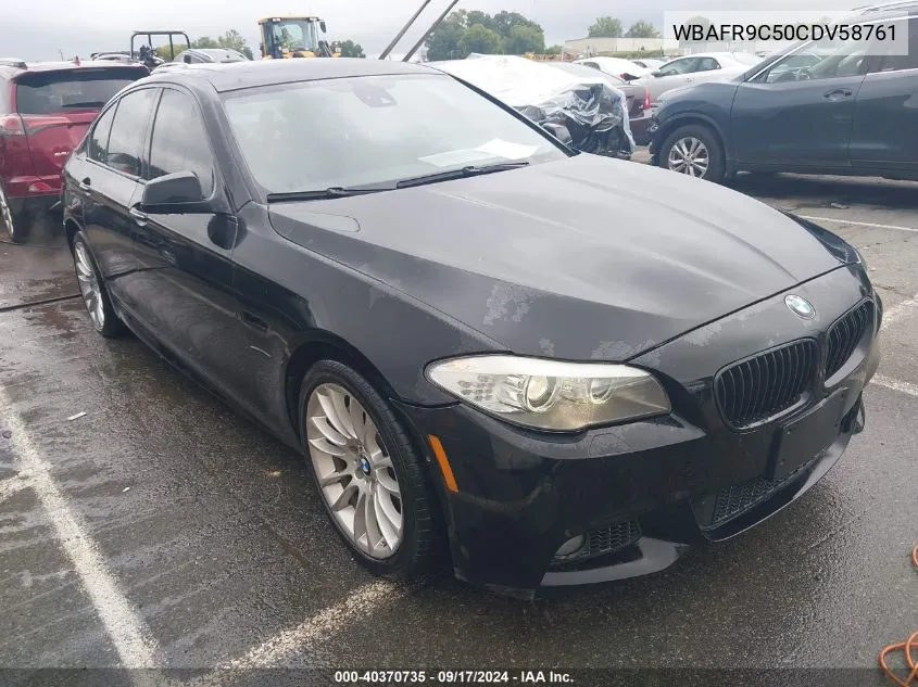 2012 BMW 550I VIN: WBAFR9C50CDV58761 Lot: 40370735