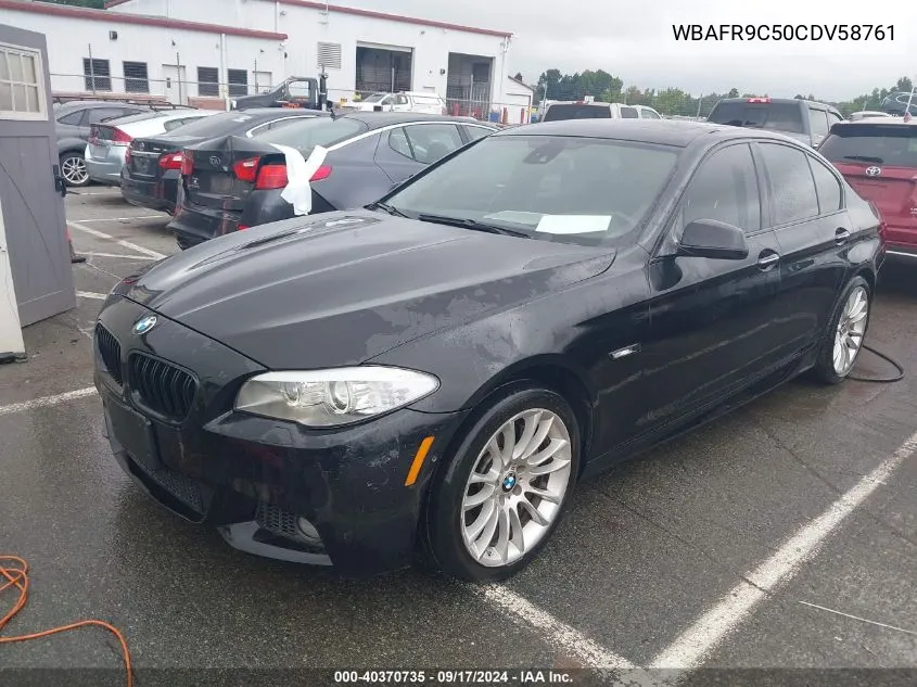 2012 BMW 550I VIN: WBAFR9C50CDV58761 Lot: 40370735