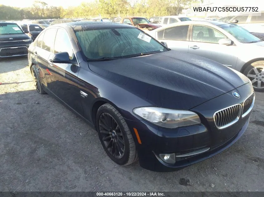 2012 BMW 535I xDrive VIN: WBAFU7C55CDU57752 Lot: 40663120