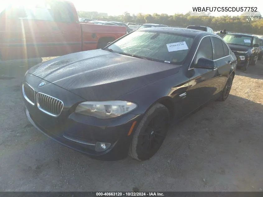 2012 BMW 535I xDrive VIN: WBAFU7C55CDU57752 Lot: 40663120