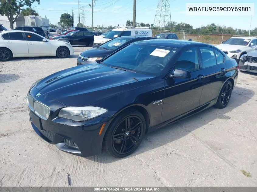 2012 BMW 550I xDrive VIN: WBAFU9C59CDY69801 Lot: 40703022