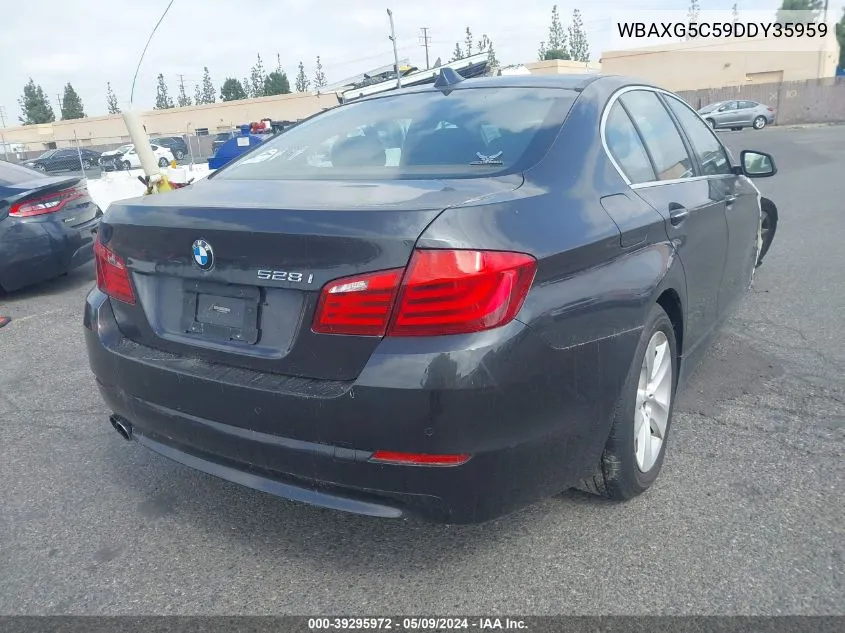 2013 BMW 528I VIN: WBAXG5C59DDY35959 Lot: 39295972