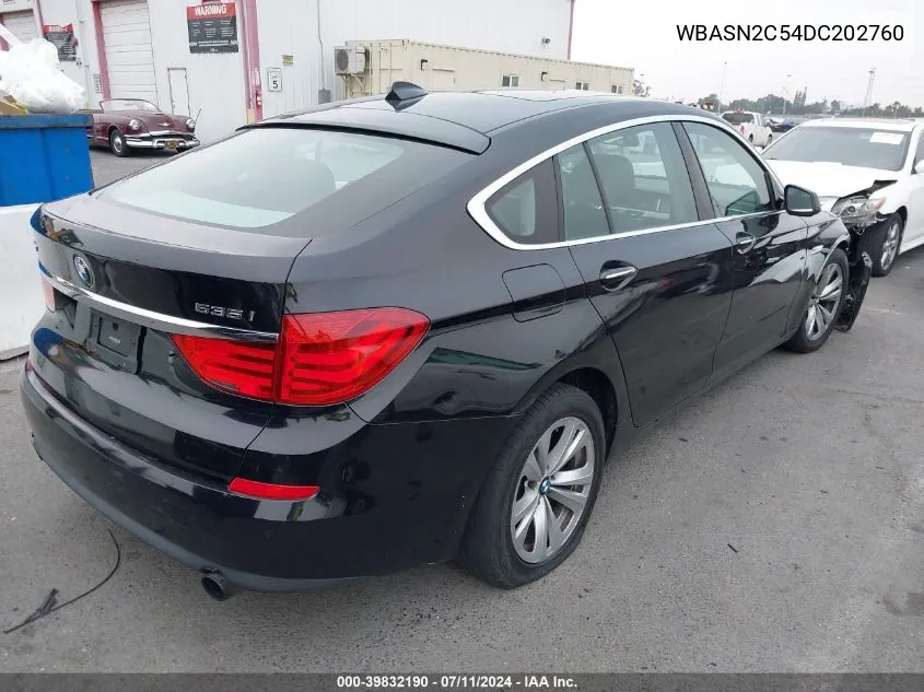 2013 BMW 535I Gran Turismo VIN: WBASN2C54DC202760 Lot: 39832190