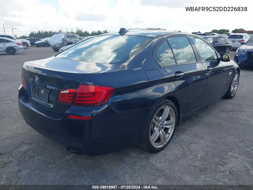 2013 BMW 550I VIN: WBAFR9C52DD226838 Lot: 39919997