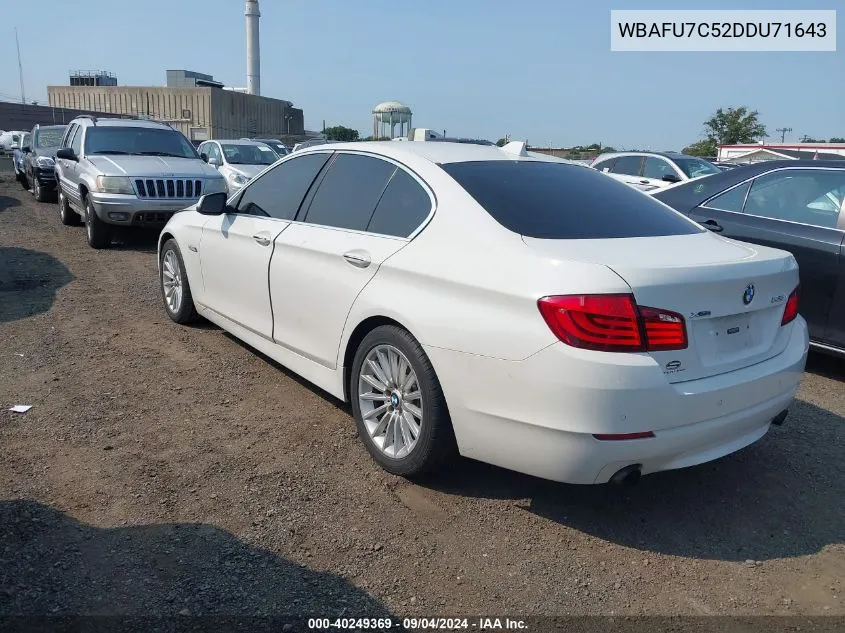 2013 BMW 535I xDrive VIN: WBAFU7C52DDU71643 Lot: 40249369