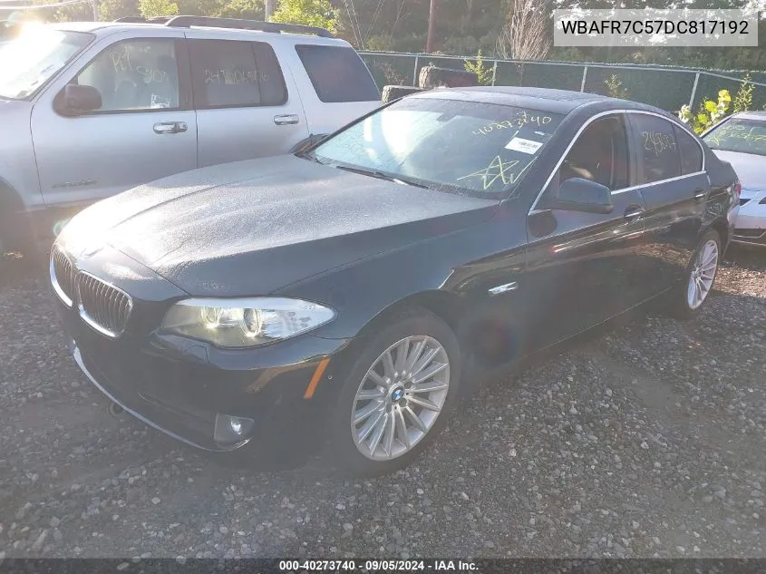 2013 BMW 535 I VIN: WBAFR7C57DC817192 Lot: 40273740