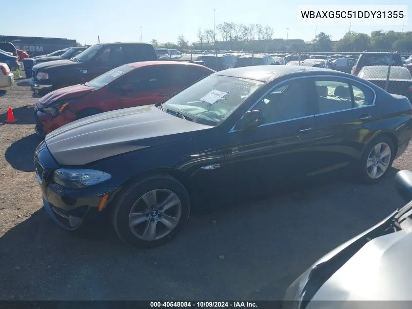 2013 BMW 528I VIN: WBAXG5C51DDY31355 Lot: 40548084