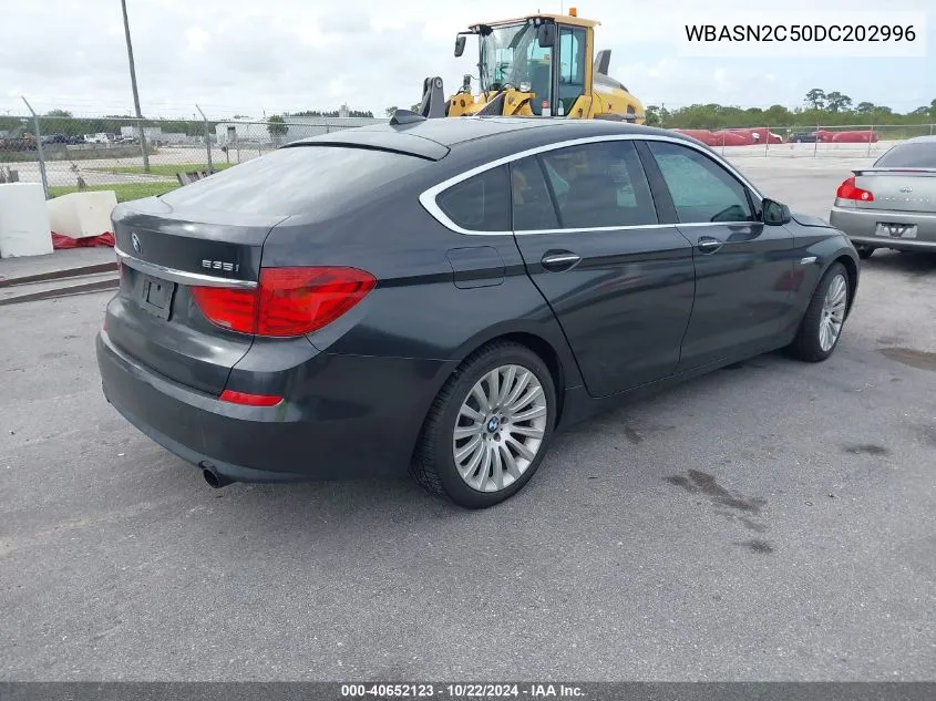 2013 BMW 535I Gran Turismo VIN: WBASN2C50DC202996 Lot: 40652123