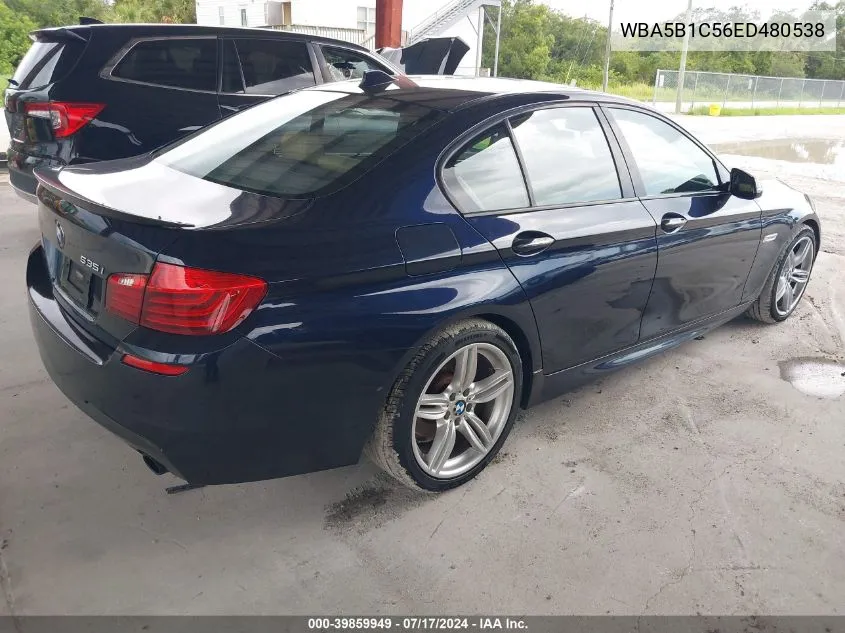 2014 BMW 535I VIN: WBA5B1C56ED480538 Lot: 39859949