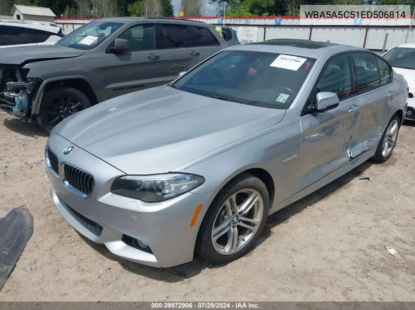 2014 BMW 528I VIN: WBA5A5C51ED506814 Lot: 39972906