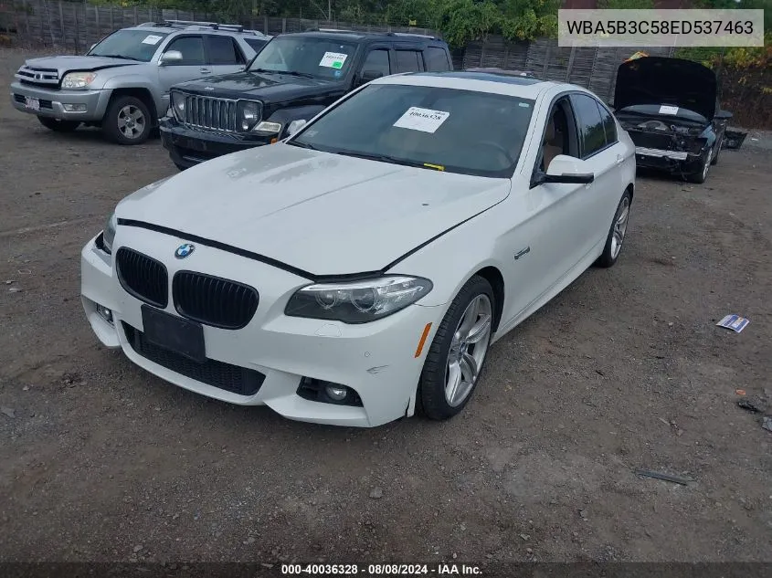 2014 BMW 535I xDrive VIN: WBA5B3C58ED537463 Lot: 40036328