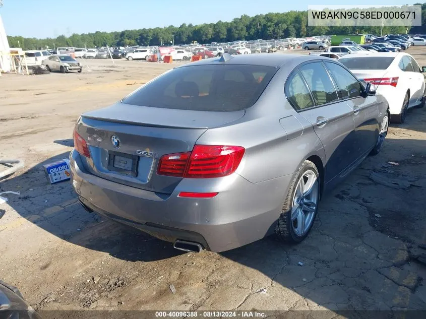 2014 BMW 550I VIN: WBAKN9C58ED000671 Lot: 40096388