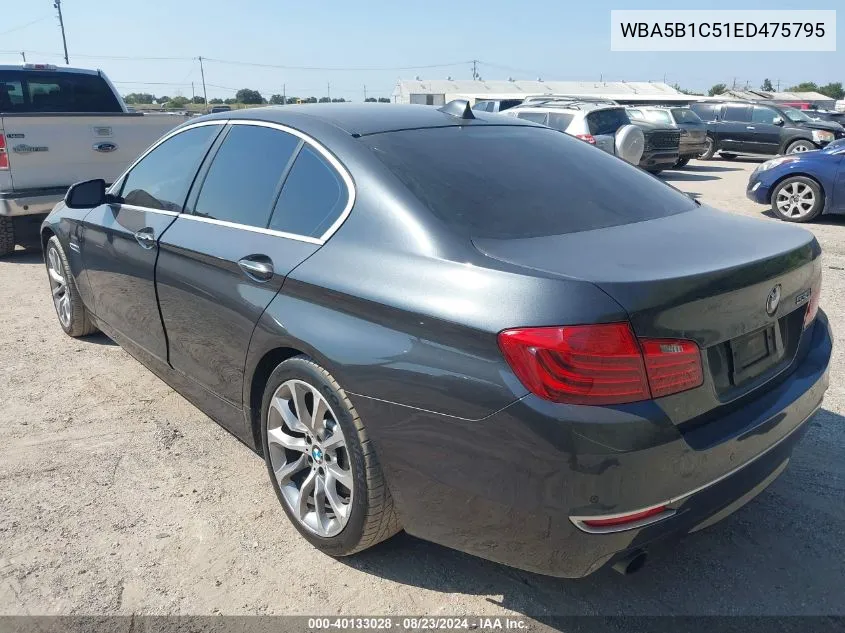 2014 BMW 535I VIN: WBA5B1C51ED475795 Lot: 40133028