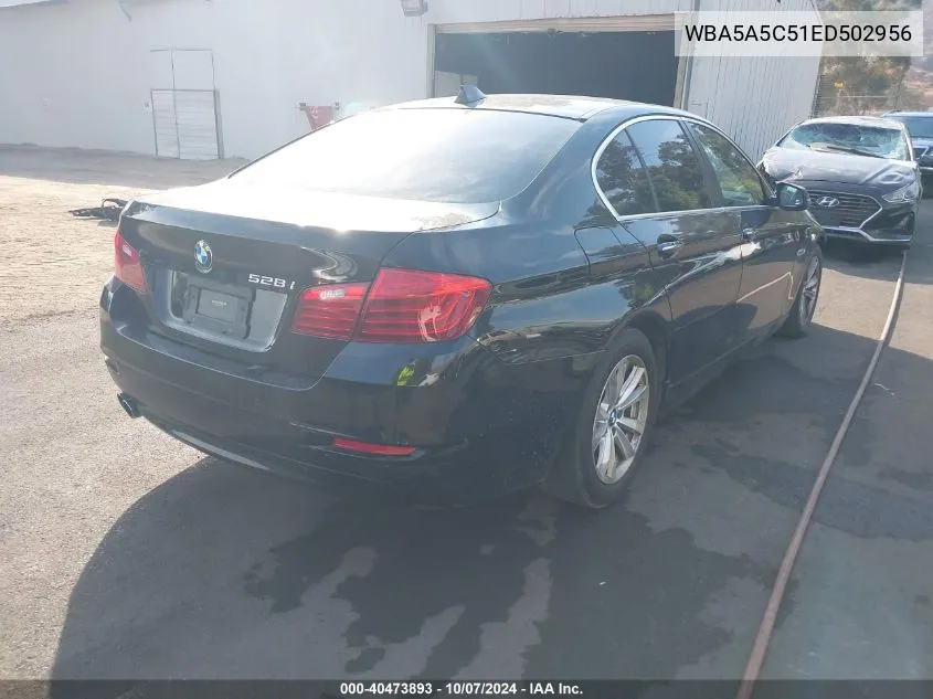 2014 BMW 528I VIN: WBA5A5C51ED502956 Lot: 40473893